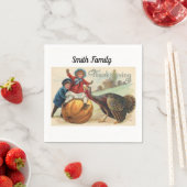 感謝祭おめでとう！(ヴィンテージ) スタンダードカクテルナプキン (インサイチュ)