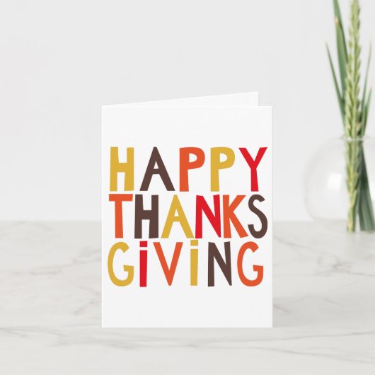 感謝祭おめでとう！ 招待状 (正面)