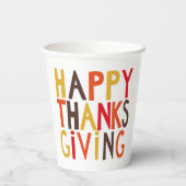 感謝祭おめでとう！紙コップ 紙コップ (裏面)