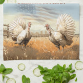 感謝祭おめでとう！編集可能な男性の贈り物 キッチンタオル (折り畳み)