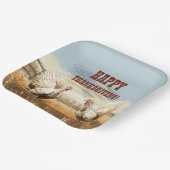 感謝祭おめでとう！編集可能な男性の贈り物 ペーパープレート (傾斜あり)