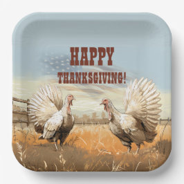 感謝祭おめでとう！編集可能な男性の贈り物 ペーパープレート