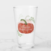 感謝祭おめでとう- wcパンプキンとワードアート タンブラーグラス (裏面)