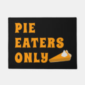 感謝祭おもしろいかぼちゃパイ食べ物専用 ドアマット (正面)