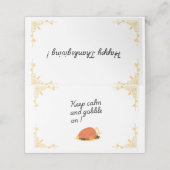 感謝祭おもしろいのテーブルディナー座席表 プレイスカード (外部開封)