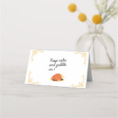 感謝祭おもしろいのテーブルディナー座席表 プレイスカード (正面)