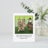 感謝祭おもしろいのユーモアのはがき シーズンポストカード (スタンド正面)