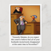 感謝祭おもしろいのユーモアのはがき シーズンポストカード (正面)