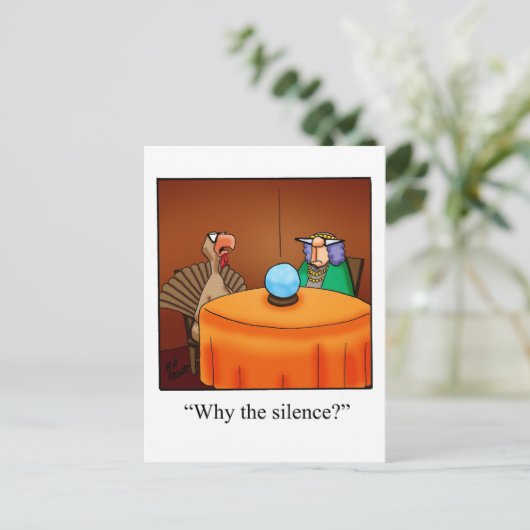 感謝祭おもしろいのユーモアのはがき シーズンポストカード (スタンド正面)