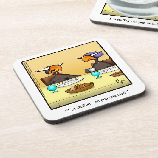 感謝祭おもしろいのユーモアのコースターギフト コースター (左側)