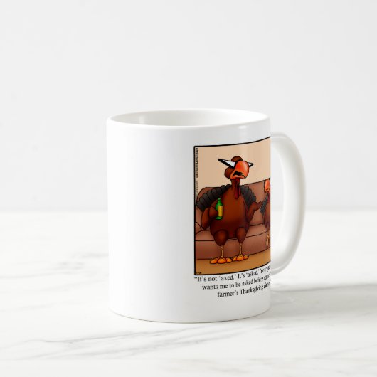 感謝祭おもしろいのユーモア・マグ コーヒーマグカップ (正面右)