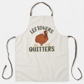 感謝祭おもしろいの七面鳥の残り物 エプロン (正面)