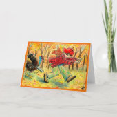 感謝祭おもしろいの七面鳥ハンター挨拶状 シーズンカード (正面)