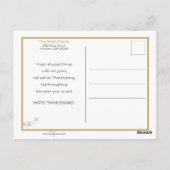 感謝祭おもしろいの七面鳥読の宣言 ポストカード (裏面)