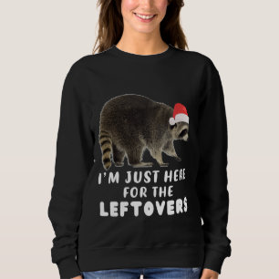 感謝祭おもしろいの可愛いアライグマのクリスマスサンタハット スウェットシャツ