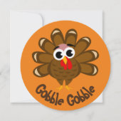 感謝祭おもしろいの夕食パーティー 招待状 (正面)