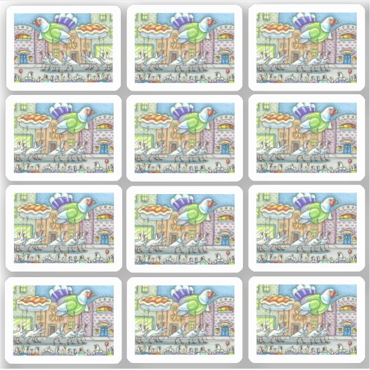 感謝祭おもしろいの日パレード七面鳥バルーン シール (正面)