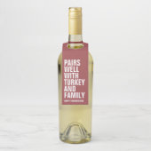 感謝祭おもしろいはっきりした用ワイン ボトルネックタグ (ボトル)