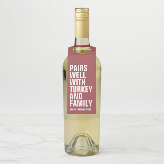 感謝祭おもしろいはっきりした用ワイン ボトルネックタグ (ボトル)