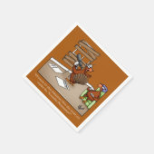 感謝祭おもしろいカクテルパーティーナプキンズ スタンダードカクテルナプキン (角)