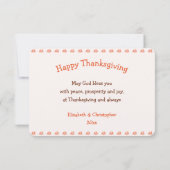 感謝祭おもしろいカードどのように七面鳥をローストレシピ 招待状 (裏面)