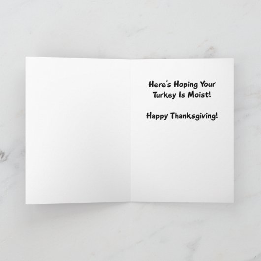 感謝祭おもしろいカード:しっとりトルコ シーズンカード (内部)