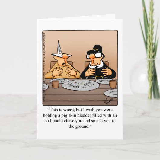 感謝祭おもしろいグリーティングカード「斑点」 シーズンカード (正面)