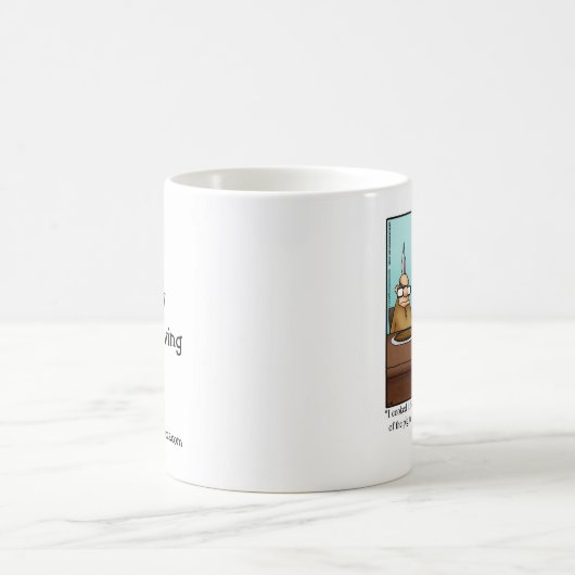 感謝祭おもしろいサッカーのユーモアマグ コーヒーマグカップ (中央)