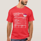 感謝祭おもしろいソース食品クランベリー栄養 Tシャツ (正面)
