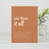 感謝祭おもしろいディナーパーティの招待状 招待状 (スタンド正面)