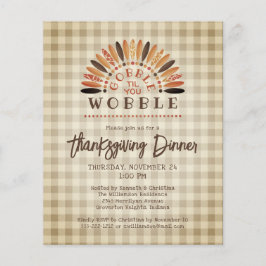 感謝祭おもしろいディナープレイドバジェット招待状