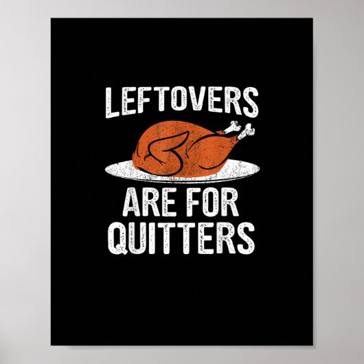 感謝祭おもしろいディナー七面鳥の残り物は ポスター (正面)