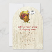 感謝祭おもしろいディナー招待状 招待状 (正面)