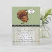 感謝祭おもしろいディナー招待状 招待状 (スタンド正面)