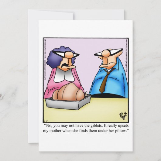 感謝祭おもしろいディナー招待状 招待状 (正面)