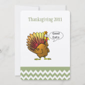 感謝祭おもしろいディナー招待状 招待状 (裏面)