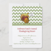 感謝祭おもしろいディナー招待状 招待状 (正面)