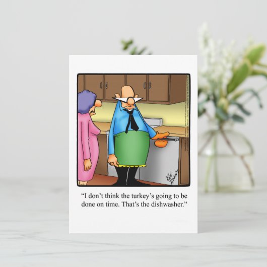 感謝祭おもしろいディナー招待状 招待状 (スタンド正面)