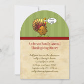 感謝祭おもしろいディナー招待状 招待状 (正面)