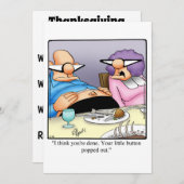 感謝祭おもしろいディナー招待状 招待状 (正面/裏面)