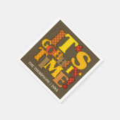 感謝祭おもしろいディナー スタンダードカクテルナプキン (角)