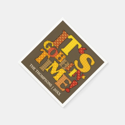 感謝祭おもしろいディナー スタンダードカクテルナプキン (角)