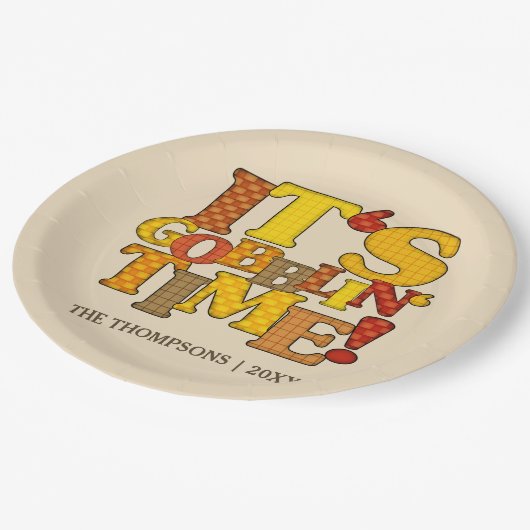 感謝祭おもしろいディナー ペーパープレート (アングル)