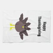 感謝祭おもしろいトルコのカスタマイズ可能なキッチントウ キッチンタオル (横)