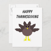 感謝祭おもしろいトルコのカスタマイズ可能はがき シーズンポストカード (正面/裏面)