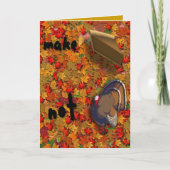 感謝祭おもしろいトルコのグリーティングカード シーズンカード (正面)