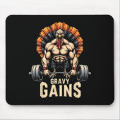 感謝祭おもしろいトルコのグレービーがモチベーションを上げるG マウスパッド (正面)