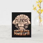 感謝祭おもしろいトルコのパワーリフティングジムトレーニング カード (黄色い花)