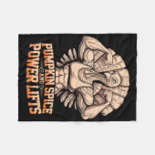 感謝祭おもしろいトルコのパワーリフティングジムトレーニング フリースブランケット (正面(横))