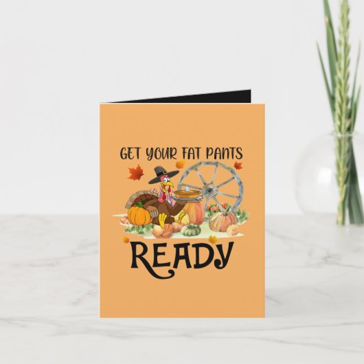 感謝祭おもしろいトルコの脂肪パンツを追加気持ち シーズンカード (正面)